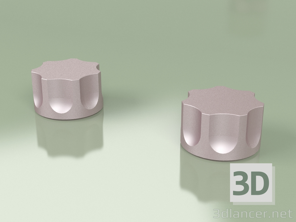 3D modeli Masa üstü set 2 karıştırma kapama vanası Ø 63 mm (17 51 V, OR) - önizleme