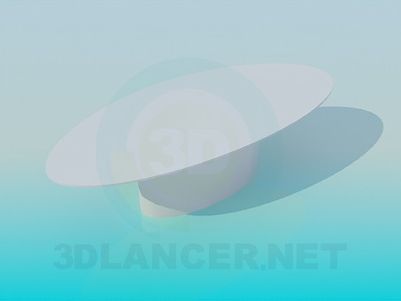 3d модель Овальний столик – превью 3d модель Овальний столик – превью