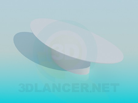 3d модель Овальний столик – превью 3d модель Овальний столик – превью