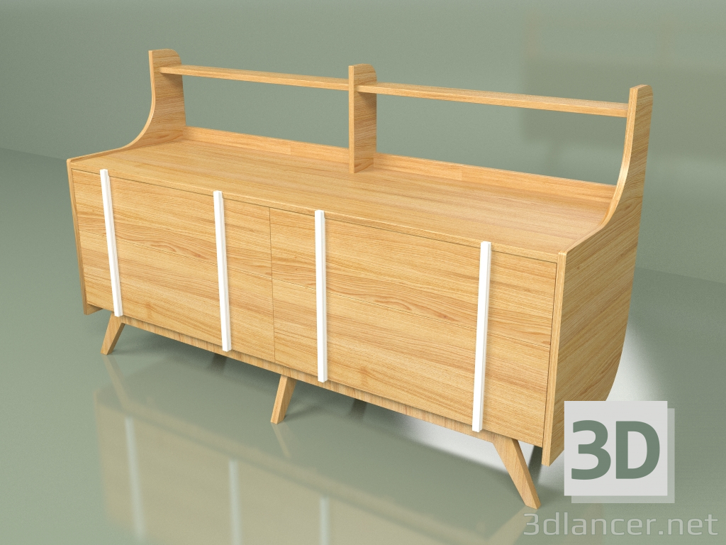 3d model Chest of drawers Woonted (white) - preview