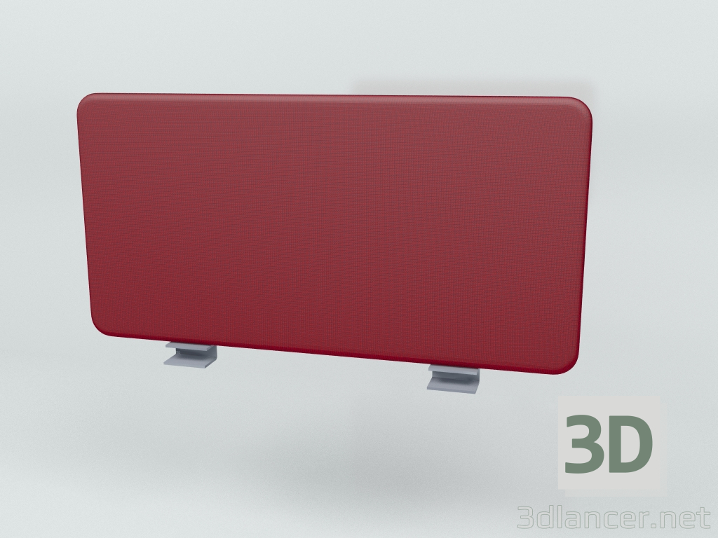 3D Modell Schallschutz Schreibtisch Single Twin ZUT05 (990x500) - Vorschau