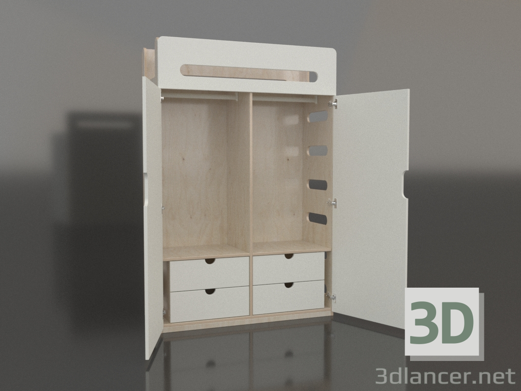 3D Modell Kleiderschrank offen MOVE WE (WWMWE2) - Vorschau