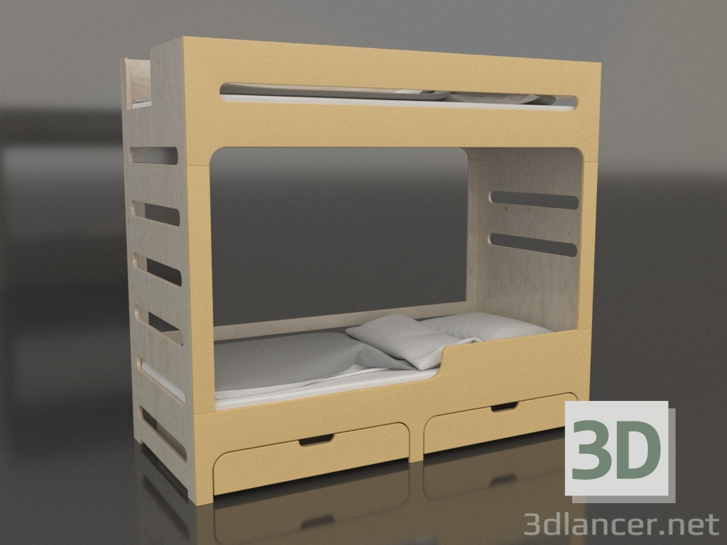 modèle 3D Lit superposé MODE HR (USDHR2) - preview