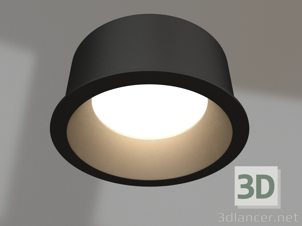 modello 3D Lampada MS-DROP-BUILT-R137-24W Warm3000 (BK, 90°, 230V) - anteprima
