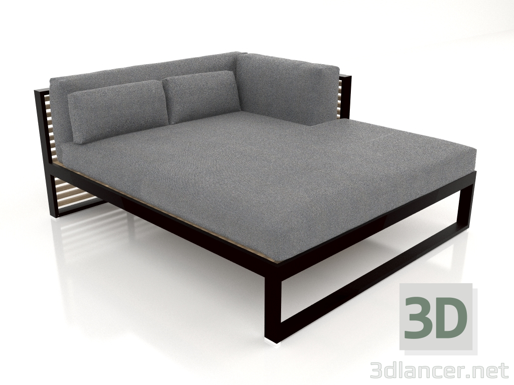 3d model XL modular sofa, section 2 right (Black) - preview