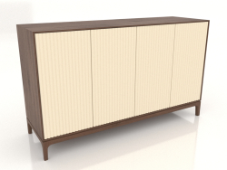 Meuble TV FARGO avec façades fraisées 1600x500x950 mm (vanille, chêne tabac, option 4)