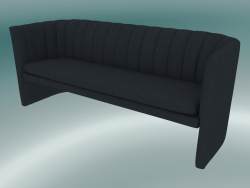 Preguiçoso triplo do sofá (SC26, H 75cm, 185x65cm, veludo 10 crepúsculo)