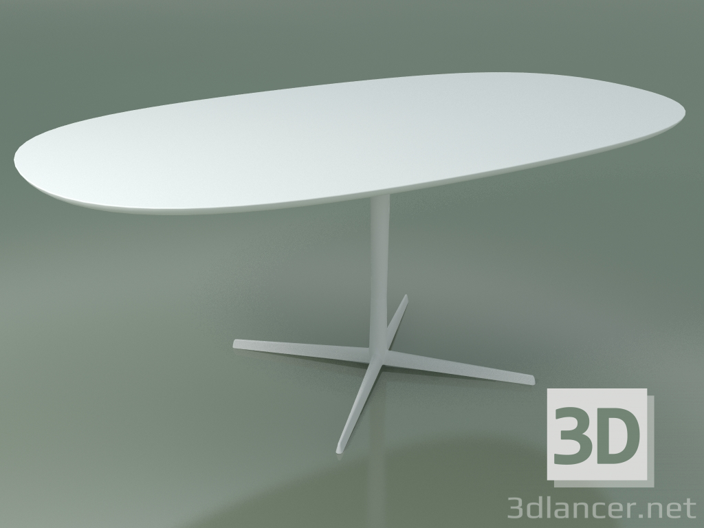 modello 3D Tavolo ovale 0793 (H 74 - 100x182 cm, F01, V12) - anteprima