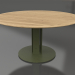 3D modeli Yemek masası Ø150 (Zeytin yeşili, İroko ahşap) - önizleme