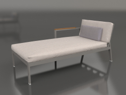 Sofa module, section 2 left (Quartz gray)