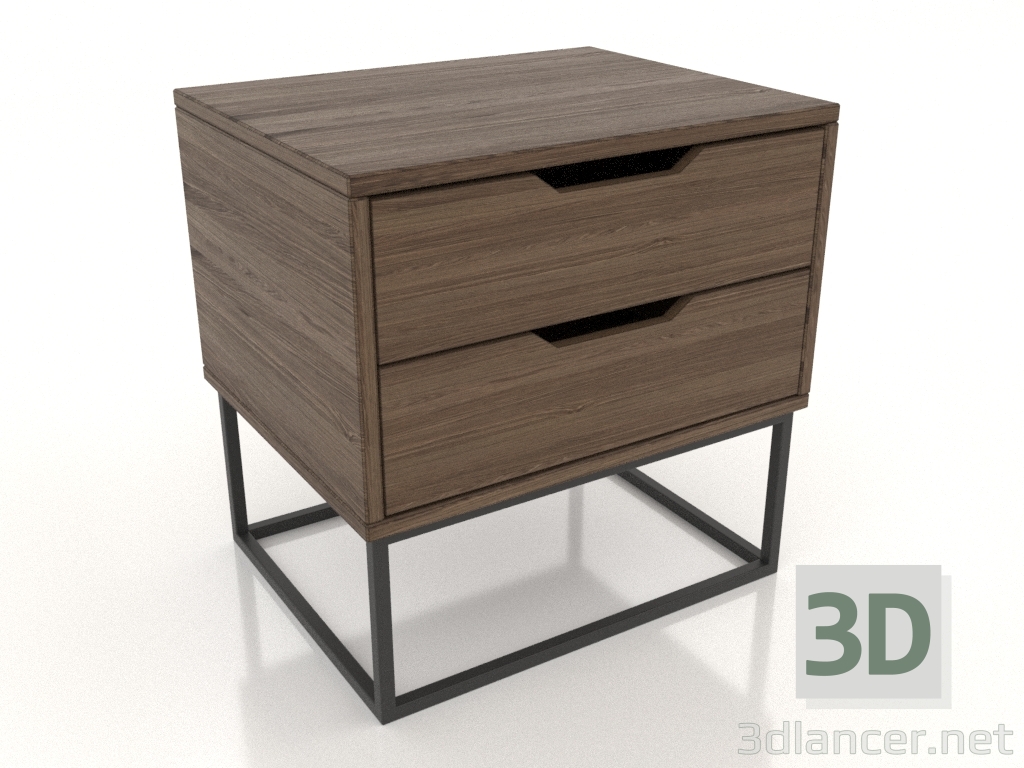 Modelo 3d Mesa de cabeceira STAND DUO 500 mm (nogueira de freixo clareada) - preview