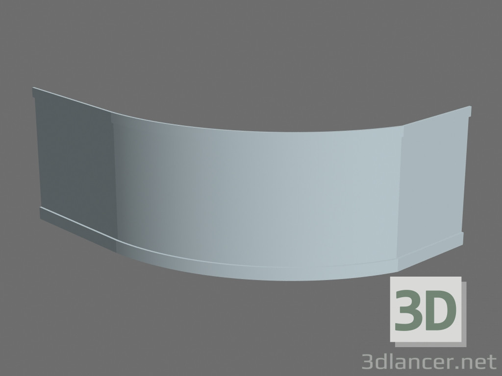 3D modeli Asimetrik küvet Rosa (I) 140 için paneli - önizleme