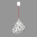 3d model Lamp hanging (White red wire light) - preview