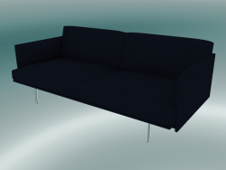 Contorno del sofá doble (Vidar 554, aluminio pulido)