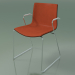 3d model Chair 0327 (on rails with armrests, with front trim, wenge) - preview