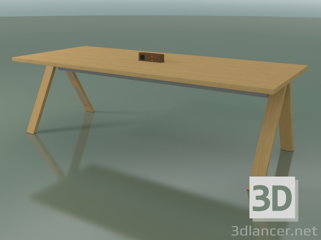 3D Modell Tisch mit Büroarbeitsplatte 5032 (H 74 - 240 x 98 cm, natürliche Eiche, Zusammensetzung 2) - Vorschau