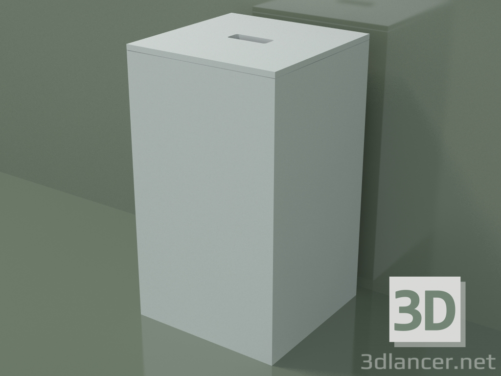 3D modeli Çamaşır sepeti (90U08001, Glacier White C01, L 30, P 30, H 51 cm) - önizleme