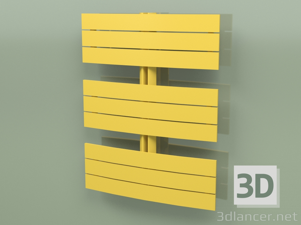 3D modeli Isıtmalı havlu askısı - Apolima (830 x 650, RAL - 1012) - önizleme