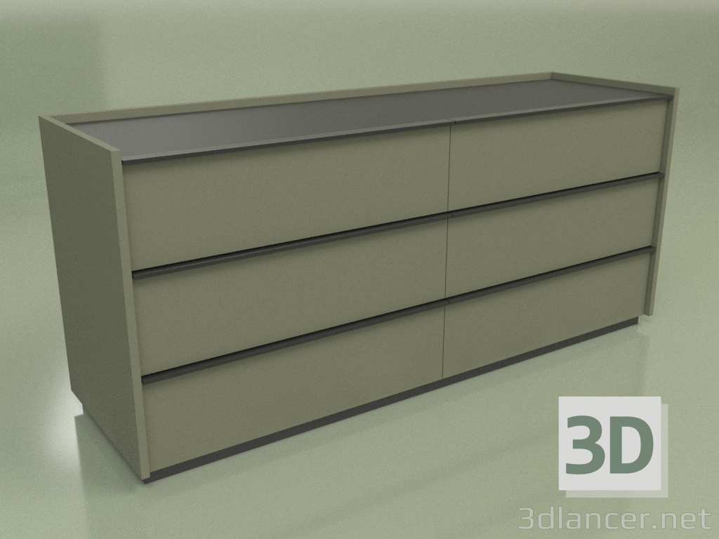 3d model Chest of drawers Verona 6 (2) - preview