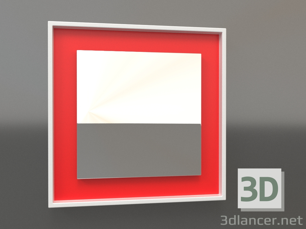modèle 3D Miroir ZL 18 (400x400, blanc, orange lumineux) - preview
