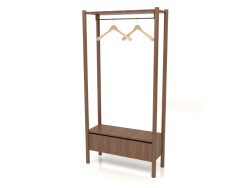 Hanger in the hallway with a cabinet (800x300x1600, wood brown light)