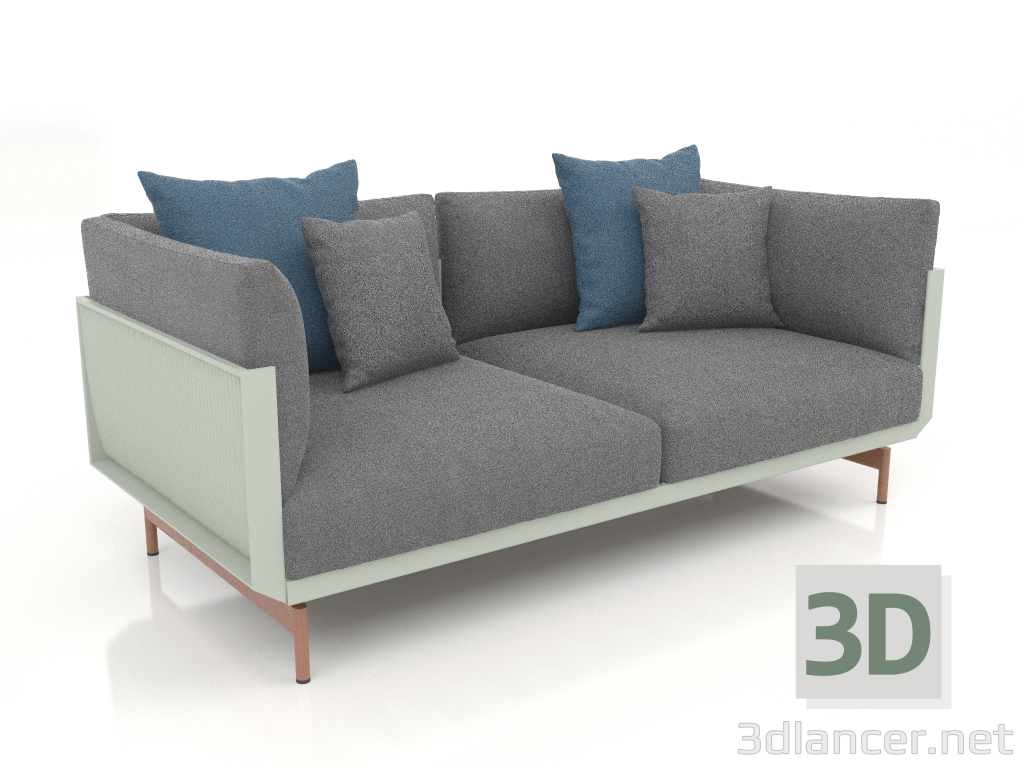 3D modeli 2 kişilik kanepe (Çimento grisi) - önizleme