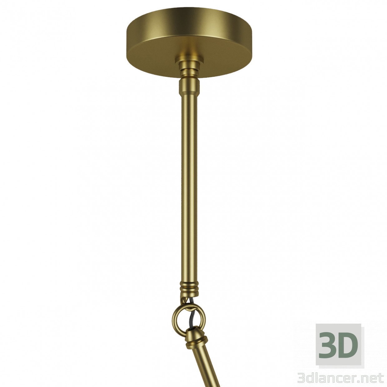 modello 3D Il lampadario in mansarda - anteprima