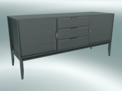 Chest of drawers with 2 facades and 3 drawers (Gray Oak)