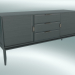 modèle 3D Commode à 2 façades et 3 tiroirs (chêne gris) - preview