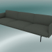 3D Modell Sofa 3,5-Sitzer Outline (Fiord 961, Schwarz) - Vorschau