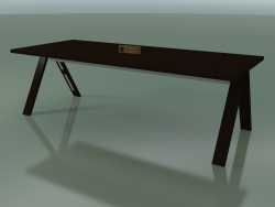 Tavolo con piano da ufficio 5032 (H 74 - 240 x 98 cm, wengè, composizione 2)