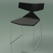 3d model Stackable chair 3711 (on a sled, with a pillow, Black, CRO) - preview