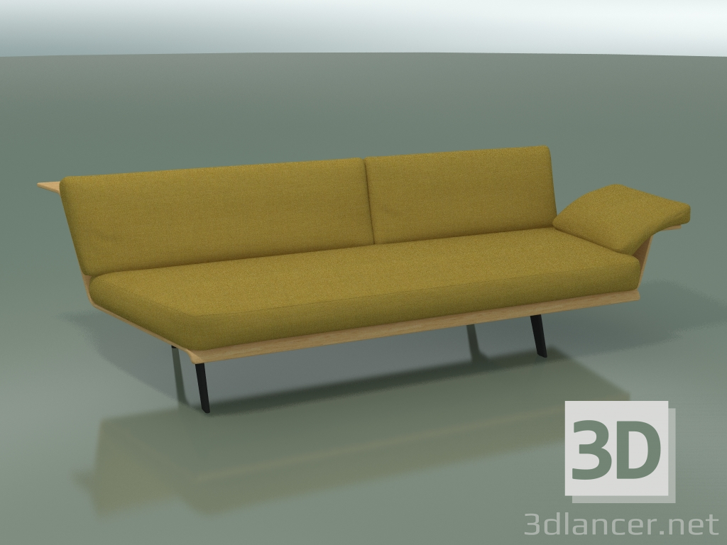 3D modeli Modül köşe çift kişilik salon 4411 (135 ° sağ, Doğal meşe) - önizleme