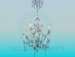 Luminaria colgante tipo araña decorado con cristales