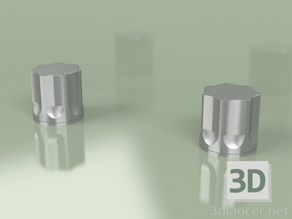 modèle 3D Jeu de 2 vannes d'arrêt mélangeur sur site Ø 43 mm (17 52 V, AS) - preview