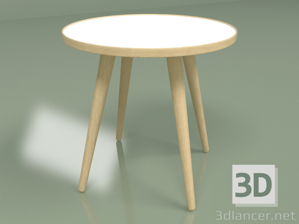 3d модель Кофейный стол Sputnik диаметр 41 (белый дуб, белый) – превью