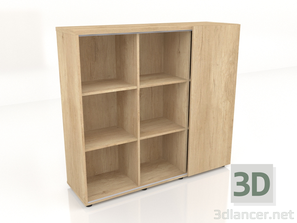 3d model Semi bookcase Quando Q315 (1400x432x1280) - preview