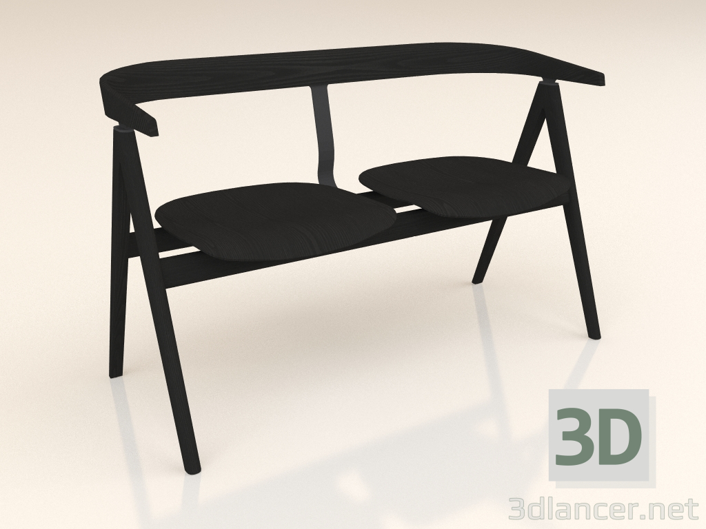 3d model Bench Ava (dark) - preview