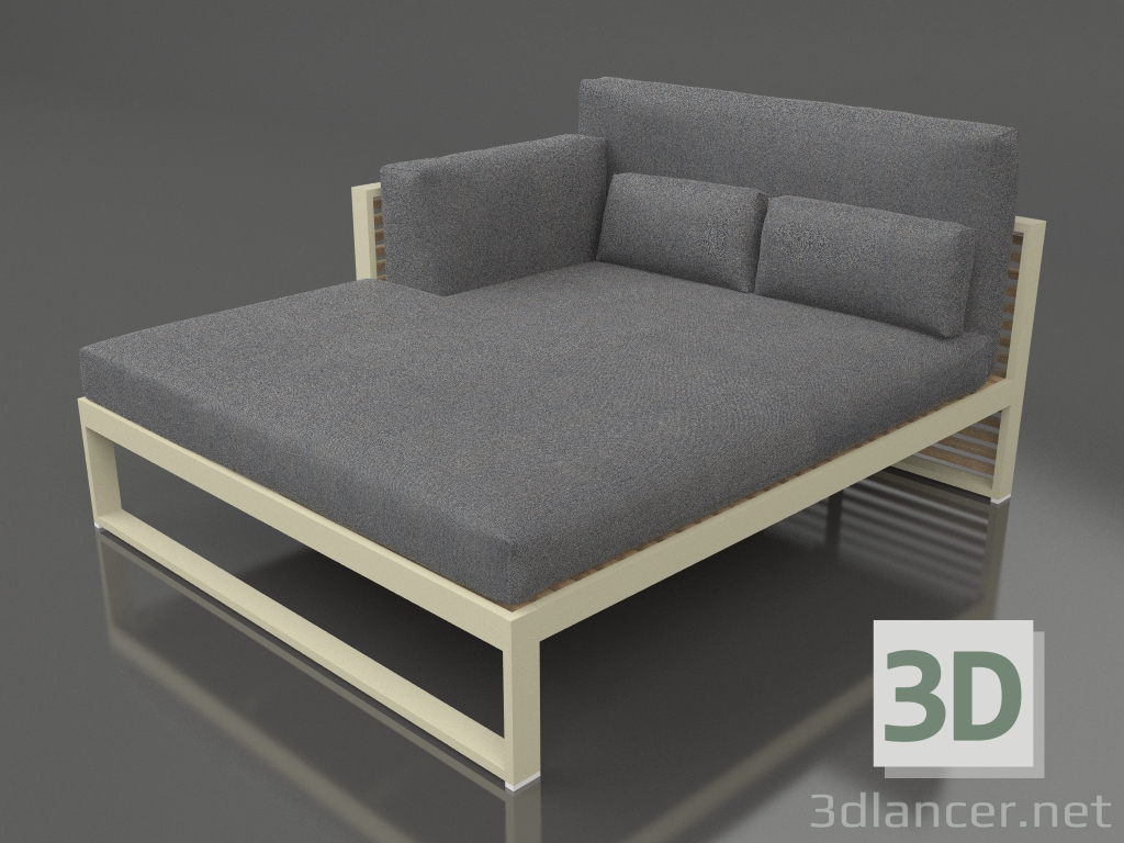3D modeli XL modüler kanepe, sol bölüm 2, yüksek arkalık (Altın) - önizleme