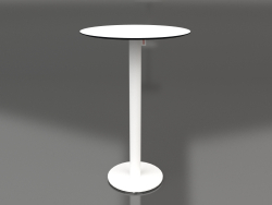 Tavolino bar su gamba colonna Ø70 (Bianco)