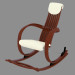 Modelo 3d Cadeira de balanço com estofamento de couro - preview