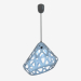 modèle 3D Lampe suspendue (fil noir bleu foncé) - preview
