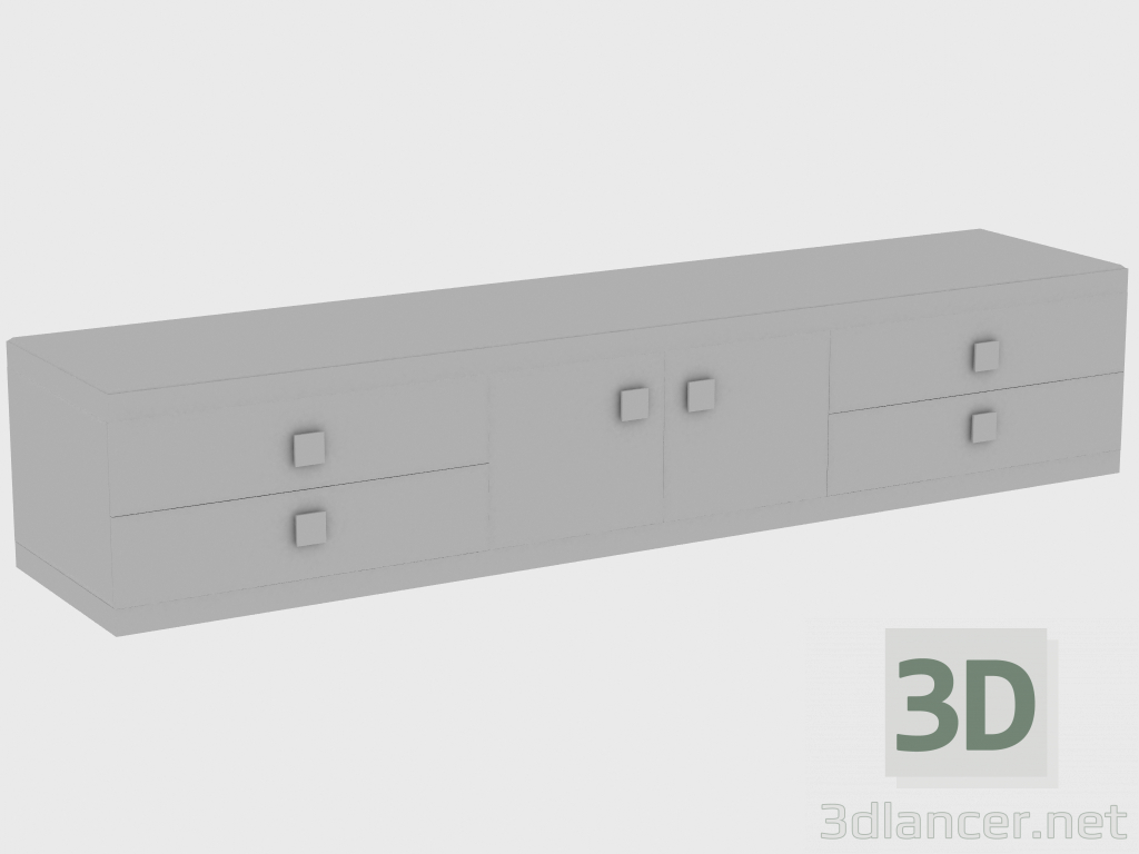 3D Modell Schrank ASPEN CABINET SPIEGEL (270x60xH52) - Vorschau