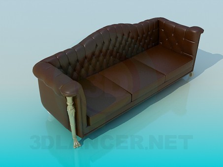 3d model Strict sofa - preview 3d model Strict sofa - preview