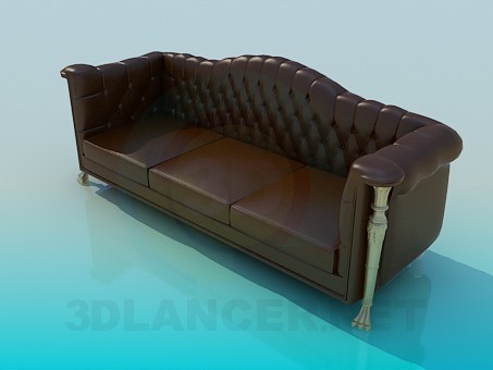 3d model Strict sofa - preview 3d model Strict sofa - preview
