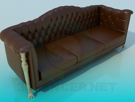 3d model Strict sofa - preview 3d model Strict sofa - preview