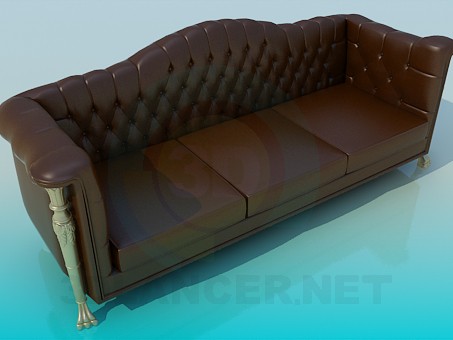 3d model Strict sofa - preview 3d model Strict sofa - preview