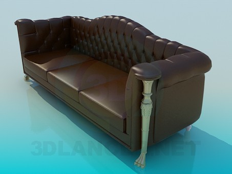 3d model Strict sofa - preview 3d model Strict sofa - preview