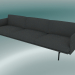 3D Modell 3,5-Sitzer-Sofa Outline (Hallingdal 166, Schwarz) - Vorschau