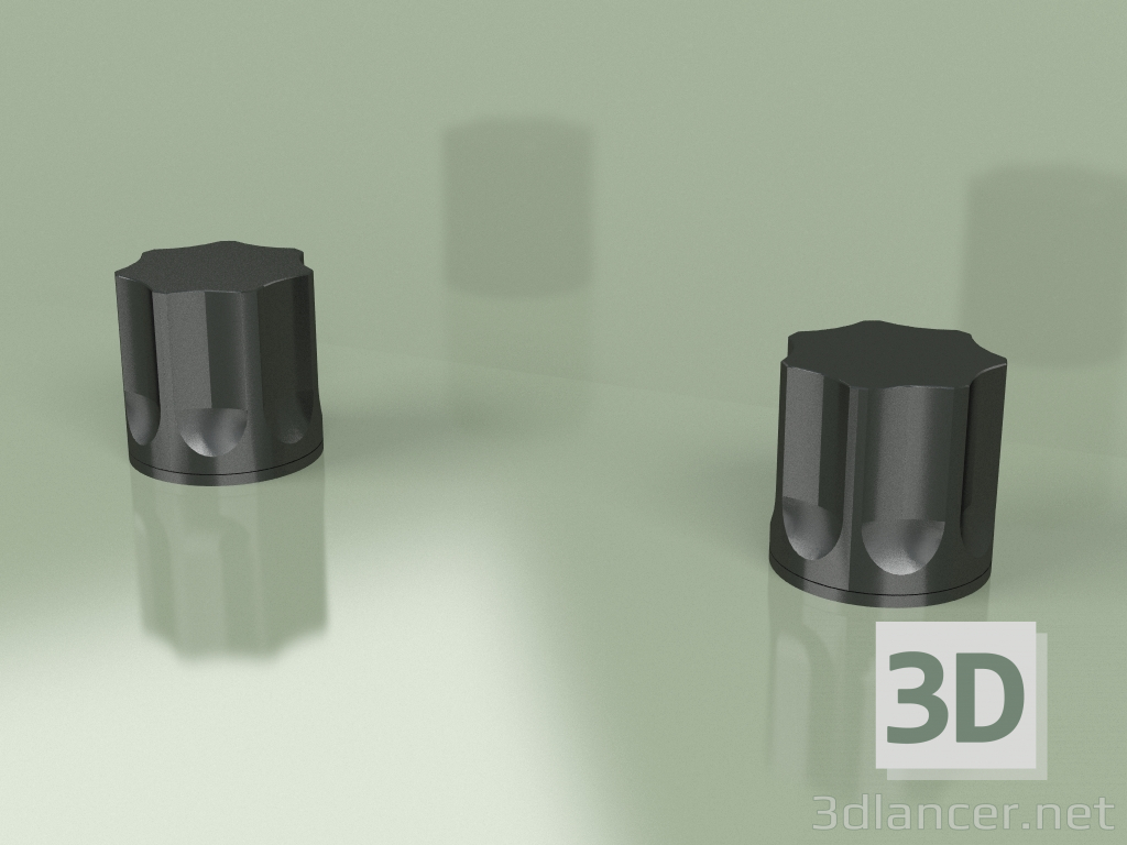 3D Modell Satz mit 2 Misch-Absperrventilen vor Ort Ø 43 mm (17 52 V, EIN) - Vorschau